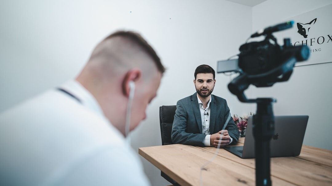professional interviewer conducting interview