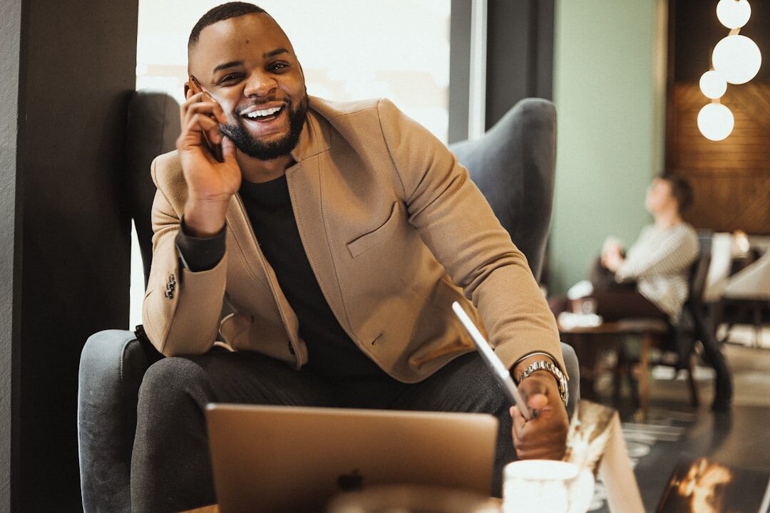 successful media professional smiling